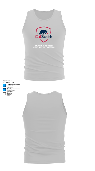 California State Soccer Association – South (Cal South) 82516677 Tank Top - 13