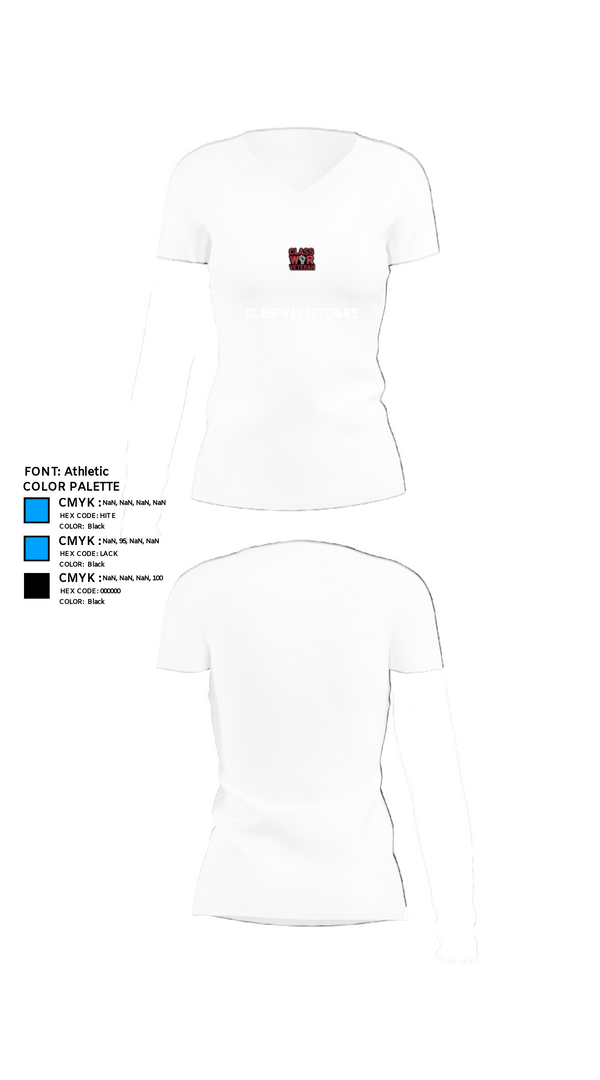 Womens Short Sleeve Vneck Shirt, Class War Veterans, E-Sports, Teamtime, Team time, sublimation, custom sports apparel, team uniforms, spirit wear, spiritwear, sports uniforms, custom shirts, team store, custom team store, fundraiser sports, apparel fundraiser