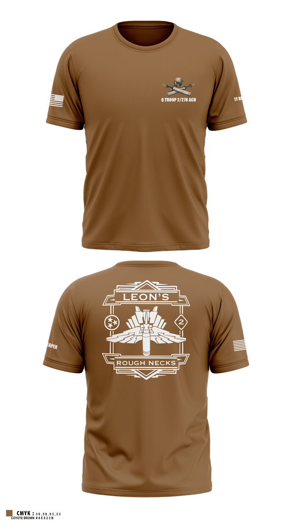 Old School Cotton Feel Shirt, Q TROOP 2/278 ACR, National Guard, Teamtime, Team time, sublimation, custom sports apparel, team uniforms, spirit wear, spiritwear, sports uniforms, custom shirts, team store, custom team store, fundraiser sports, apparel fundraiser