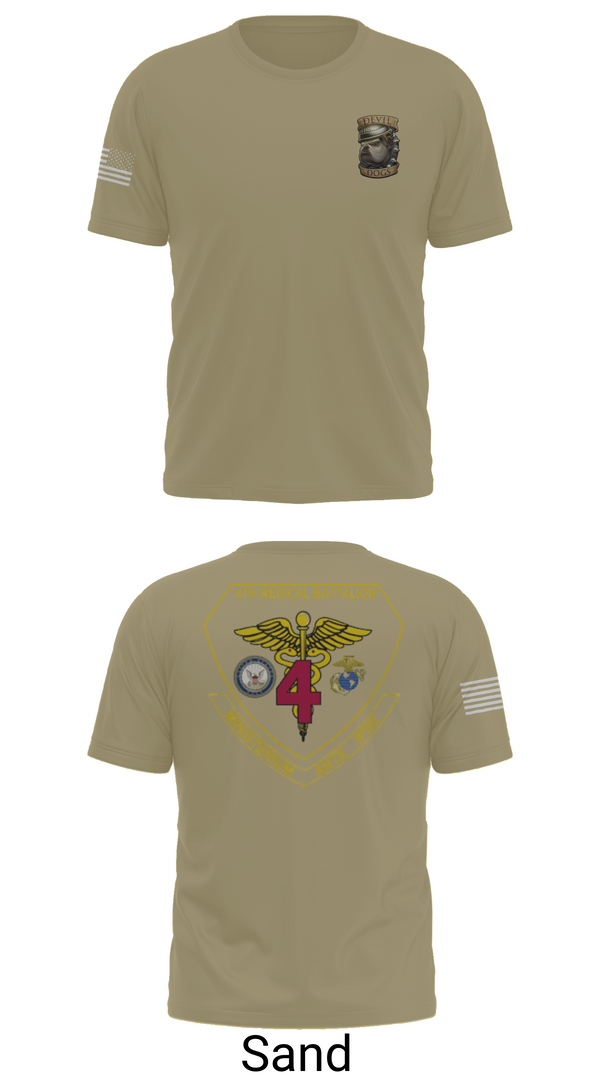 Old School Cotton Feel Shirt, 4th Med Battalion, Marines, Teamtime, Team time, sublimation, custom sports apparel, team uniforms, spirit wear, spiritwear, sports uniforms, custom shirts, team store, custom team store, fundraiser sports, apparel fundraiser