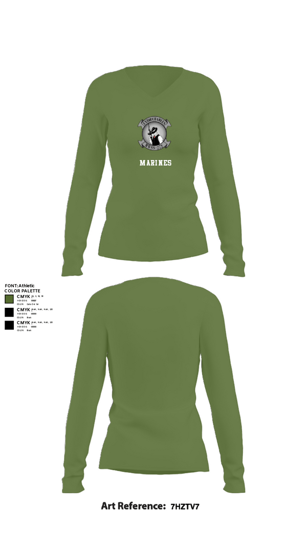 Women's Long Sleeve Vneck Shirt, FIELD MESS, Marines, Teamtime, Team time, sublimation, custom sports apparel, team uniforms, spirit wear, spiritwear, sports uniforms, custom shirts, team store, custom team store, fundraiser sports, apparel fundraiser