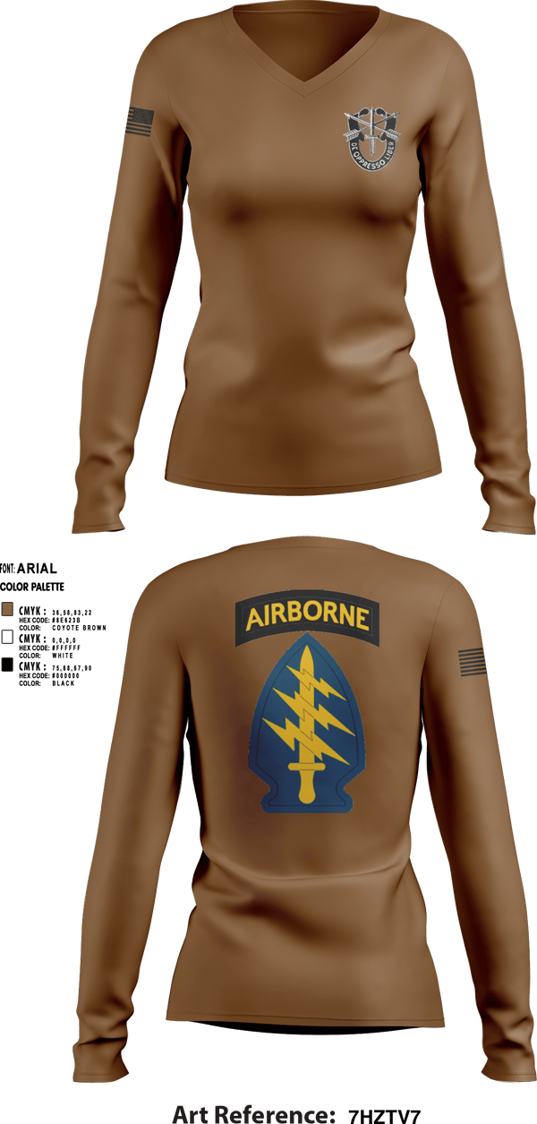 Women's Long Sleeve Vneck Shirt, 20th group, Army, Teamtime, Team time, sublimation, custom sports apparel, team uniforms, spirit wear, spiritwear, sports uniforms, custom shirts, team store, custom team store, fundraiser sports, apparel fundraiser
