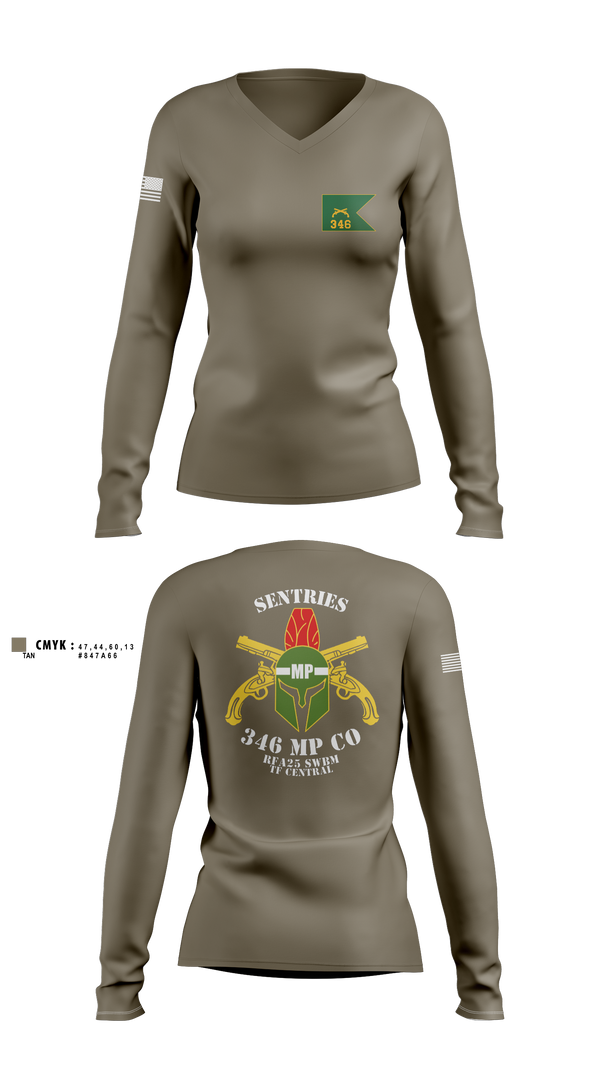 Womens Long Sleeve Vneck Shirt, 346 MP CO, , Teamtime, Team time, sublimation, custom sports apparel, team uniforms, spirit wear, spiritwear, sports uniforms, custom shirts, team store, custom team store, fundraiser sports, apparel fundraiser