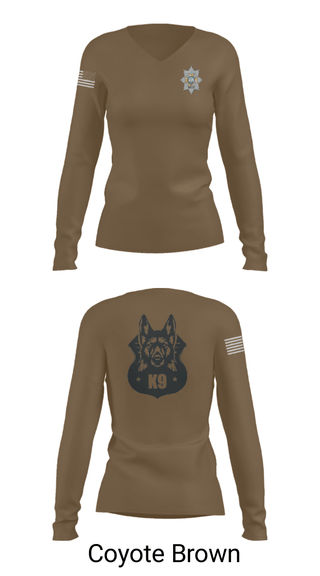 Women's Long Sleeve Vneck Shirt, Sherwood Foresters, Army, Teamtime, Team time, sublimation, custom sports apparel, team uniforms, spirit wear, spiritwear, sports uniforms, custom shirts, team store, custom team store, fundraiser sports, apparel fundraiser