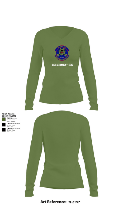 Detachment 035 78200386 Women's Long Sleeve V-neck Shirt - 42