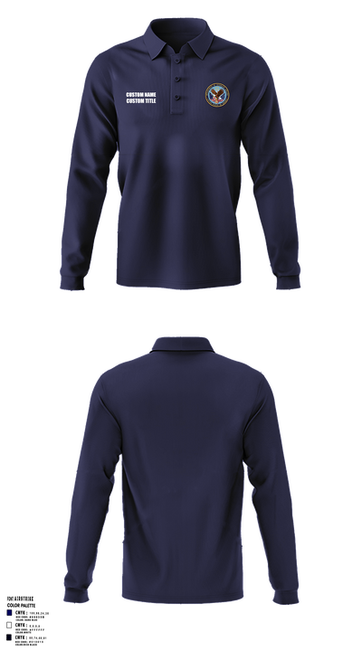 Veterans Affairs IT Long Sleeve Performance Polo - 2