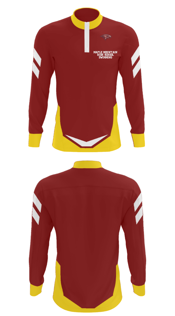 Quarter Zip Jacket, Maple Mountain High School Swimming, Swimming, Teamtime, Team time, sublimation, custom sports apparel, team uniforms, spirit wear, spiritwear, sports uniforms, custom shirts, team store, custom team store, fundraiser sports, apparel fundraiser