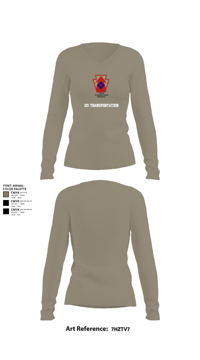 121 transportation 53489531 Women's Long Sleeve V-neck Shirt - 58