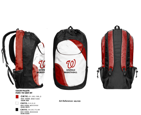 Gear Bag, Winfield High School Basketball, Men's Basketball, Teamtime, Team time, sublimation, custom sports apparel, team uniforms, spirit wear, spiritwear, sports uniforms, custom shirts, team store, custom team store, fundraiser sports, apparel fundraiser
