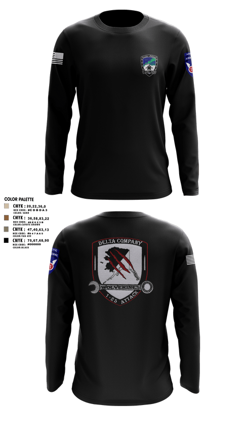 Long Sleeve Performance Shirt, A Co. 1-25 ABD Co. 1-25 AB, Army, Teamtime, Team time, sublimation, custom sports apparel, team uniforms, spirit wear, spiritwear, sports uniforms, custom shirts, team store, custom team store, fundraiser sports, apparel fundraiser