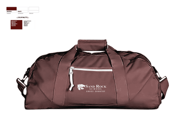 Duffle Bag, Sand Rock High School Cross Country, Cross Country, Teamtime, Team time, sublimation, custom sports apparel, team uniforms, spirit wear, spiritwear, sports uniforms, custom shirts, team store, custom team store, fundraiser sports, apparel fundraiser
