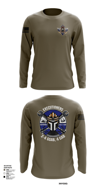 E 2-4 GSAB 63928011 Long Sleeve Performance Shirt - 127
