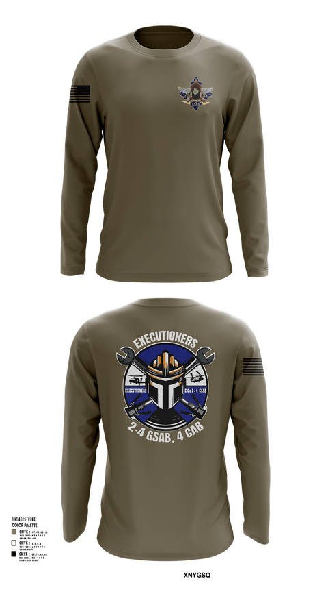 Long Sleeve Performance Shirt, E 2-4 GSABE. Co 2-4 GSAB, Army, Teamtime, Team time, sublimation, custom sports apparel, team uniforms, spirit wear, spiritwear, sports uniforms, custom shirts, team store, custom team store, fundraiser sports, apparel fundraiser
