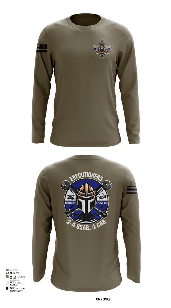 Long Sleeve Performance Shirt, E 2-4 GSABE. Co 2-4 GSAB, Army, Teamtime, Team time, sublimation, custom sports apparel, team uniforms, spirit wear, spiritwear, sports uniforms, custom shirts, team store, custom team store, fundraiser sports, apparel fundraiser