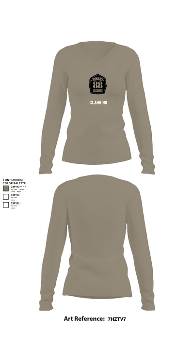 Class 88 25080920 Women's Long Sleeve V-neck Shirt - 62