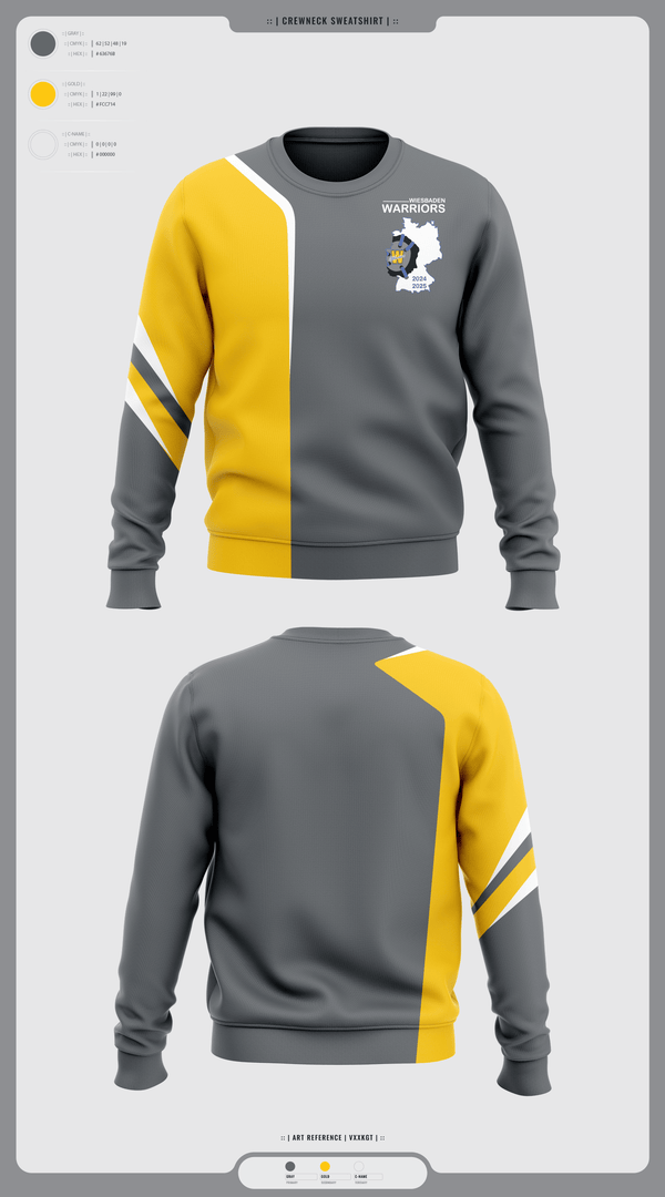 Crew Neck Sweatshirt, Wiesbaden warriors, Wrestling, Teamtime, Team time, sublimation, custom sports apparel, team uniforms, spirit wear, spiritwear, sports uniforms, custom shirts, team store, custom team store, fundraiser sports, apparel fundraiser