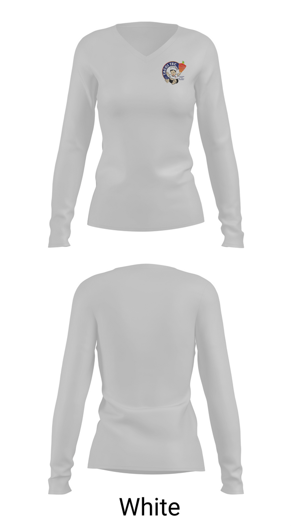 Womens Long Sleeve Vneck Shirt, Tacos tec, , Teamtime, Team time, sublimation, custom sports apparel, team uniforms, spirit wear, spiritwear, sports uniforms, custom shirts, team store, custom team store, fundraiser sports, apparel fundraiser
