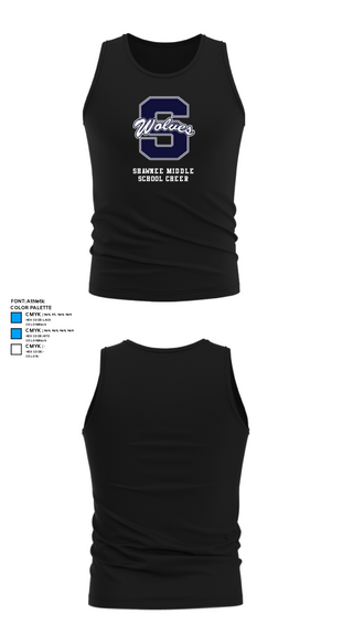 Tank Top, Shawnee Middle School Cheer, Cheer, Teamtime, Team time, sublimation, custom sports apparel, team uniforms, spirit wear, spiritwear, sports uniforms, custom shirts, team store, custom team store, fundraiser sports, apparel fundraiser