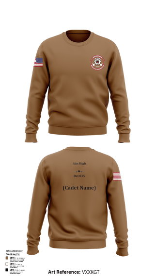 Crew Neck Sweatshirt, Detachment 035, Air Force, Teamtime, Team time, sublimation, custom sports apparel, team uniforms, spirit wear, spiritwear, sports uniforms, custom shirts, team store, custom team store, fundraiser sports, apparel fundraiser