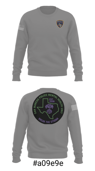 Crew Neck Sweatshirt, SMPD Mental Health Unit, Police, Teamtime, Team time, sublimation, custom sports apparel, team uniforms, spirit wear, spiritwear, sports uniforms, custom shirts, team store, custom team store, fundraiser sports, apparel fundraiser