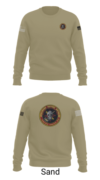 Crew Neck Sweatshirt, Battle Space Surveillance Company, Marines, Teamtime, Team time, sublimation, custom sports apparel, team uniforms, spirit wear, spiritwear, sports uniforms, custom shirts, team store, custom team store, fundraiser sports, apparel fundraiser