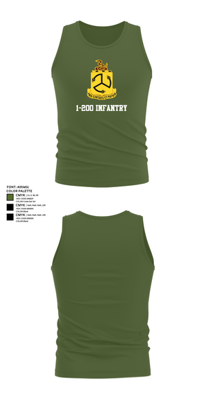 Tank Top, 1-200 Infantry, National Guard, Teamtime, Team time, sublimation, custom sports apparel, team uniforms, spirit wear, spiritwear, sports uniforms, custom shirts, team store, custom team store, fundraiser sports, apparel fundraiser