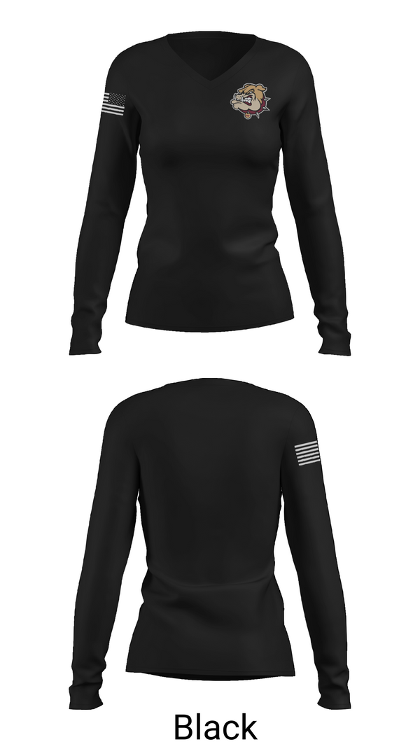 Womens Long Sleeve Vneck Shirt, Highland Elementary School, Spirit Store, Teamtime, Team time, sublimation, custom sports apparel, team uniforms, spirit wear, spiritwear, sports uniforms, custom shirts, team store, custom team store, fundraiser sports, apparel fundraiser