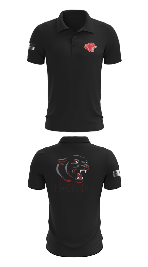Short Sleeve Performance Polo, Stigler Middle School Cheer, Cheer, Teamtime, Team time, sublimation, custom sports apparel, team uniforms, spirit wear, spiritwear, sports uniforms, custom shirts, team store, custom team store, fundraiser sports, apparel fundraiser