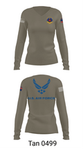 4th Component Maintenance Squadron 36168944 Women's Long Sleeve V-neck Shirt -1 77