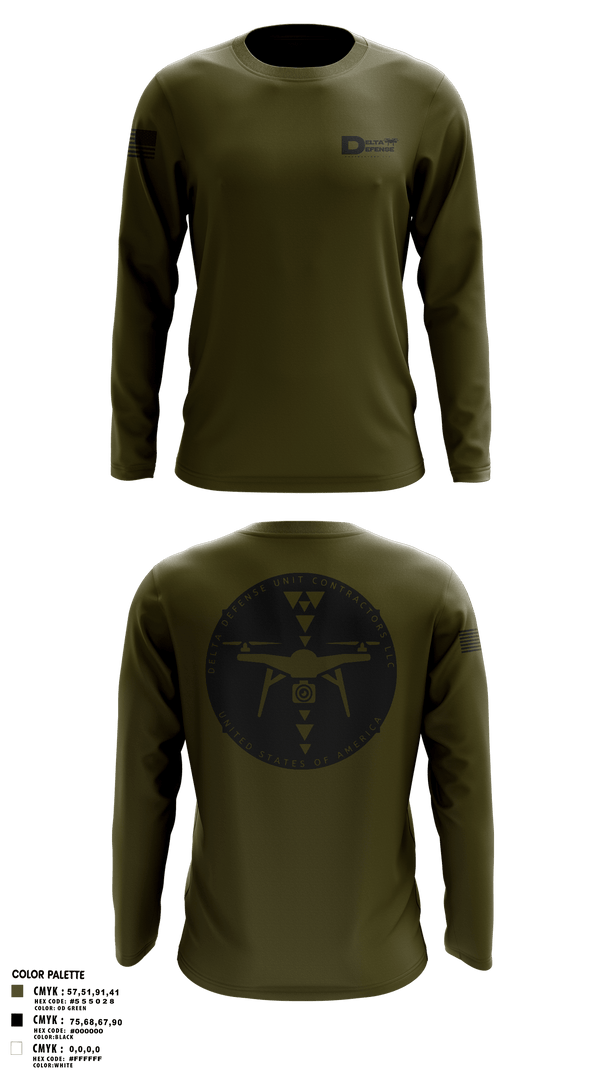 Long Sleeve Performance Shirt, Delta Defense Unit, Police, Teamtime, Team time, sublimation, custom sports apparel, team uniforms, spirit wear, spiritwear, sports uniforms, custom shirts, team store, custom team store, fundraiser sports, apparel fundraiser