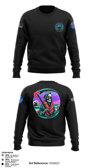 Crew Neck Sweatshirt, REAPERS, FT SHAFTER, , Teamtime, Team time, sublimation, custom sports apparel, team uniforms, spirit wear, spiritwear, sports uniforms, custom shirts, team store, custom team store, fundraiser sports, apparel fundraiser