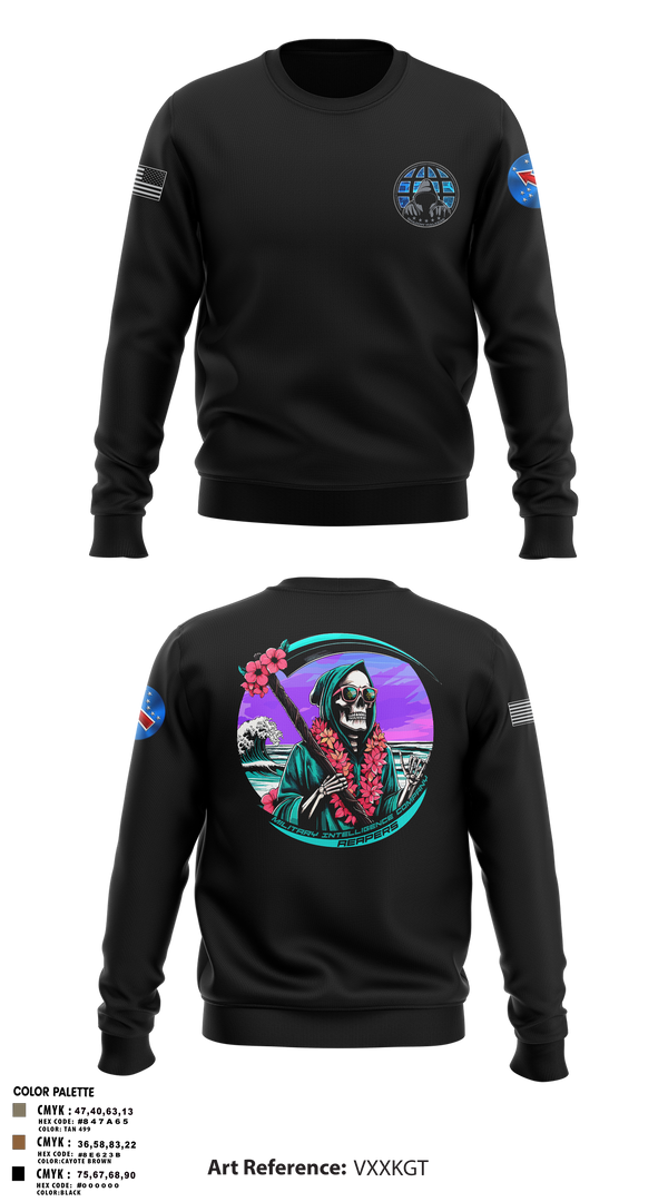 Crew Neck Sweatshirt, REAPERS, FT SHAFTER, , Teamtime, Team time, sublimation, custom sports apparel, team uniforms, spirit wear, spiritwear, sports uniforms, custom shirts, team store, custom team store, fundraiser sports, apparel fundraiser