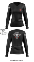Terro Squad 89875983 Women's Long Sleeve V-neck Shirt -1 6