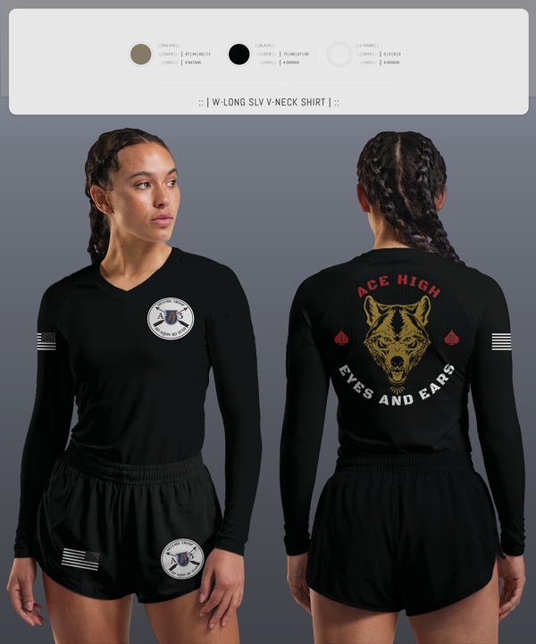 Womens Long Sleeve Vneck Shirt, RAS 1-27, , Teamtime, Team time, sublimation, custom sports apparel, team uniforms, spirit wear, spiritwear, sports uniforms, custom shirts, team store, custom team store, fundraiser sports, apparel fundraiser