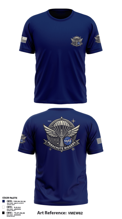 NASA PARACHUTE RIGGERS 96987391 Short Sleeve Performance Shirt - 1