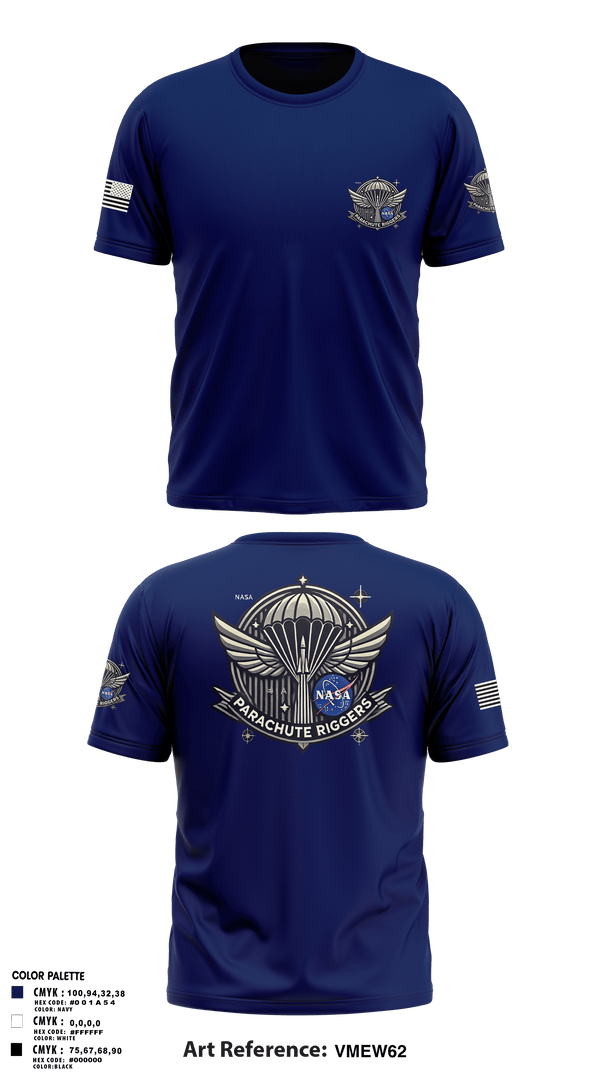 Short Sleeve Performance Shirt, NASA PARACHUTE RIGGERS, , Teamtime, Team time, sublimation, custom sports apparel, team uniforms, spirit wear, spiritwear, sports uniforms, custom shirts, team store, custom team store, fundraiser sports, apparel fundraiser