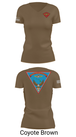Womens Short Sleeve Vneck Shirt, Marine Air Group 24, Marines, Teamtime, Team time, sublimation, custom sports apparel, team uniforms, spirit wear, spiritwear, sports uniforms, custom shirts, team store, custom team store, fundraiser sports, apparel fundraiser