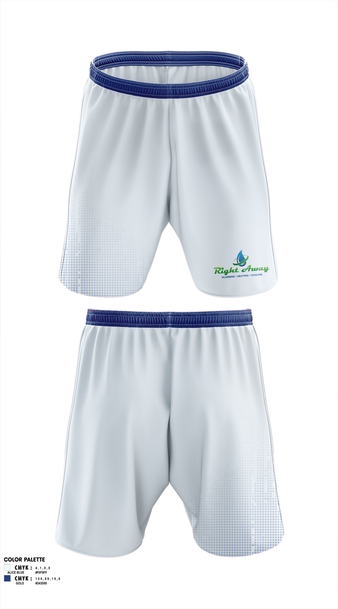 Athletic Shorts With Pockets, Right away plumbing sewer heating cooling, , Teamtime, Team time, sublimation, custom sports apparel, team uniforms, spirit wear, spiritwear, sports uniforms, custom shirts, team store, custom team store, fundraiser sports, apparel fundraiser
