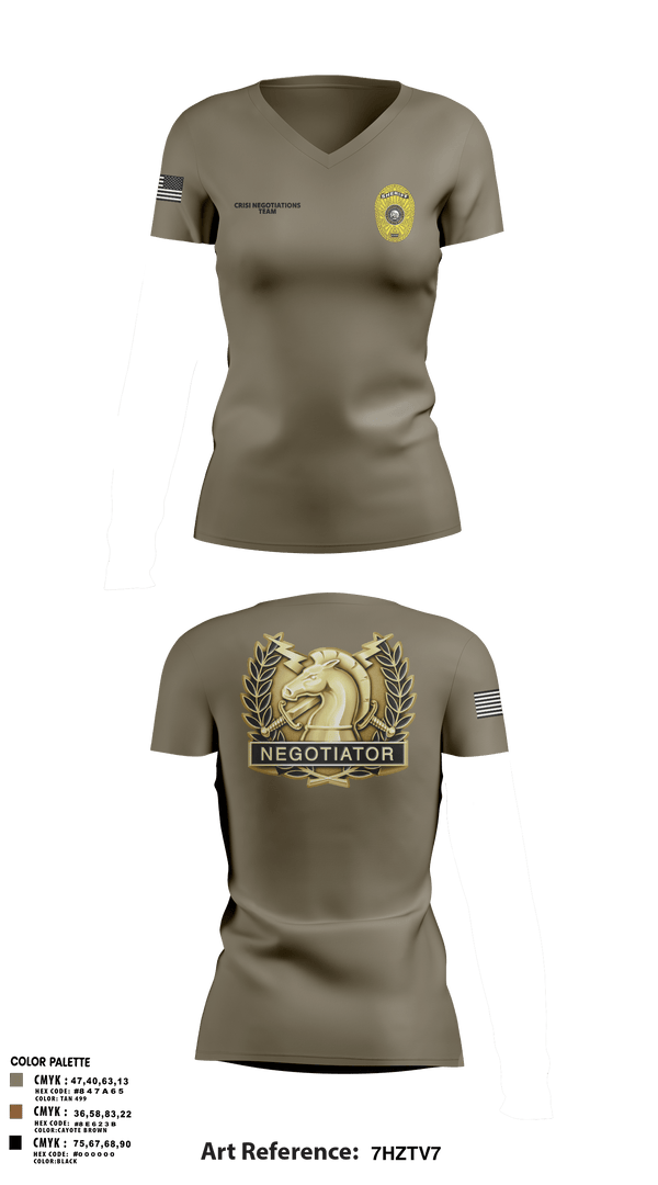 Womens Short Sleeve Vneck Shirt, HCSO CNT, Police, Teamtime, Team time, sublimation, custom sports apparel, team uniforms, spirit wear, spiritwear, sports uniforms, custom shirts, team store, custom team store, fundraiser sports, apparel fundraiser