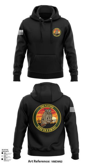 Hoodie, 346 MP CO 3rd Platoon, Army, Teamtime, Team time, sublimation, custom sports apparel, team uniforms, spirit wear, spiritwear, sports uniforms, custom shirts, team store, custom team store, fundraiser sports, apparel fundraiser