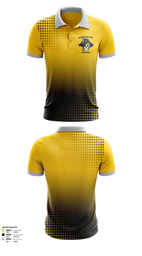 Short Sleeve Performance Polo, Southwestern Pirates, Women's Basketball, Teamtime, Team time, sublimation, custom sports apparel, team uniforms, spirit wear, spiritwear, sports uniforms, custom shirts, team store, custom team store, fundraiser sports, apparel fundraiser