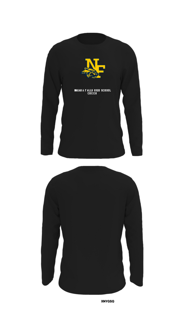 Long Sleeve Performance Shirt, Niagara Falls High School Cheer, Cheer, Teamtime, Team time, sublimation, custom sports apparel, team uniforms, spirit wear, spiritwear, sports uniforms, custom shirts, team store, custom team store, fundraiser sports, apparel fundraiser
