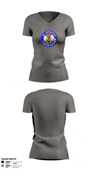 Womens Short Sleeve Vneck Shirt, Lil' Shooters Starter Soccer, Men's Soccer, Teamtime, Team time, sublimation, custom sports apparel, team uniforms, spirit wear, spiritwear, sports uniforms, custom shirts, team store, custom team store, fundraiser sports, apparel fundraiser