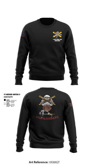 Crew Neck Sweatshirt, Bravo 1-119th FA, , Teamtime, Team time, sublimation, custom sports apparel, team uniforms, spirit wear, spiritwear, sports uniforms, custom shirts, team store, custom team store, fundraiser sports, apparel fundraiser