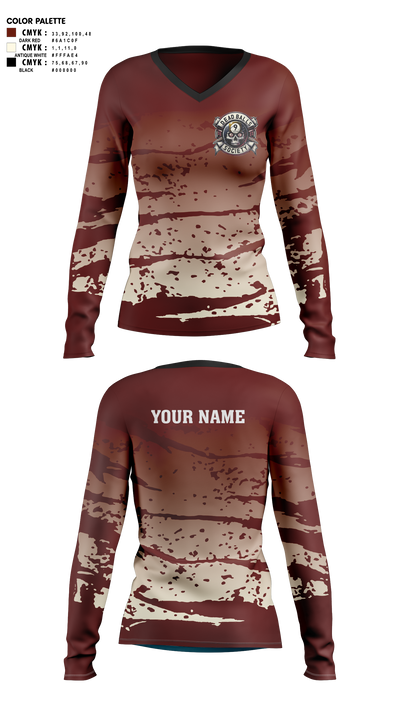 Dead Balls Society 21289687 Women's Long Sleeve V-neck Shirt - 1