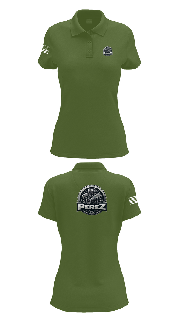 Womens Short Sleeve Performance Polo, PÉREZ MOTORS, , Teamtime, Team time, sublimation, custom sports apparel, team uniforms, spirit wear, spiritwear, sports uniforms, custom shirts, team store, custom team store, fundraiser sports, apparel fundraiser
