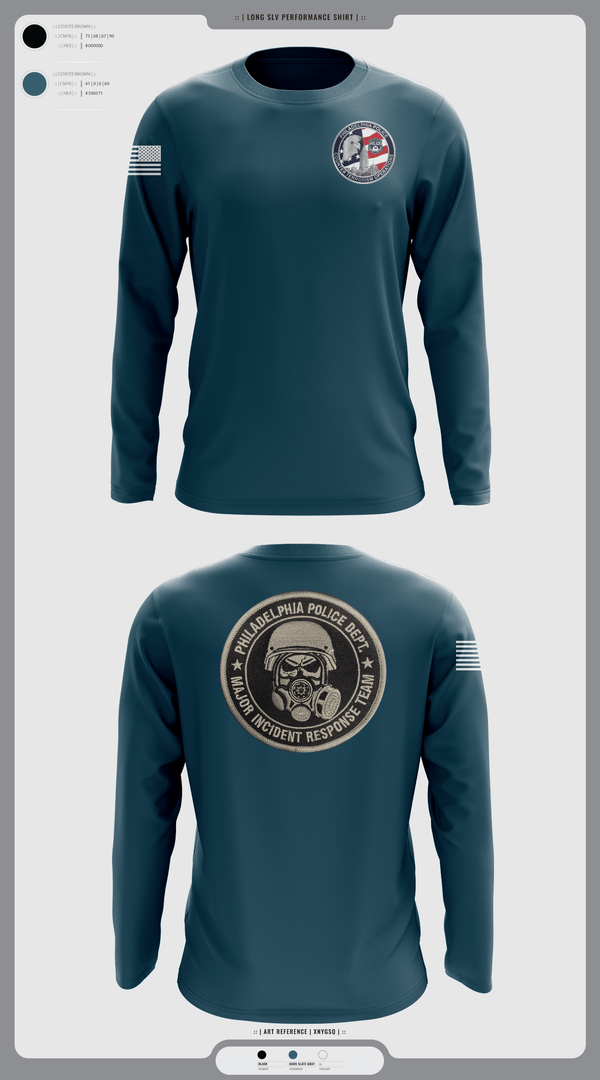 Long Sleeve Performance Shirt, Philadelphia Police Counter Terrorism Operations, Police, Teamtime, Team time, sublimation, custom sports apparel, team uniforms, spirit wear, spiritwear, sports uniforms, custom shirts, team store, custom team store, fundraiser sports, apparel fundraiser