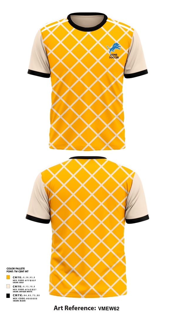 Short Sleeve Performance Shirt, Lions, Men's Soccer, Teamtime, Team time, sublimation, custom sports apparel, team uniforms, spirit wear, spiritwear, sports uniforms, custom shirts, team store, custom team store, fundraiser sports, apparel fundraiser