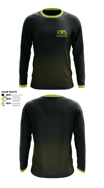 St. Mark Lutheran Cougars 96691174 Long Sleeve Performance Shirt - 1