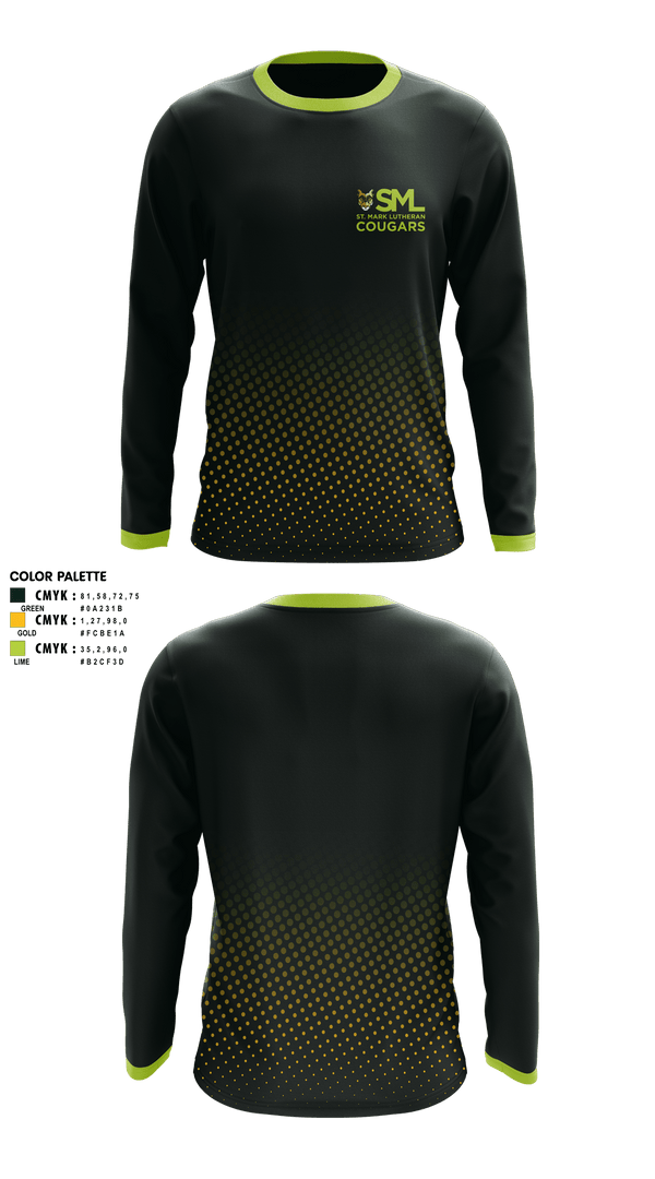 Long Sleeve Performance Shirt, St. Mark Lutheran Cougars, Swimming, Teamtime, Team time, sublimation, custom sports apparel, team uniforms, spirit wear, spiritwear, sports uniforms, custom shirts, team store, custom team store, fundraiser sports, apparel fundraiser